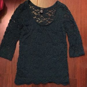 Lace 3/4 sleeve shirt